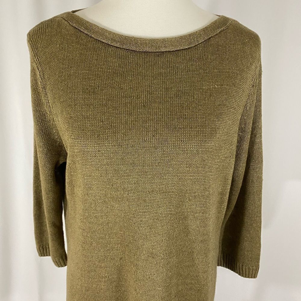 Talbots 💯% Linen Boatneck Sweater - Picture 3 of 8